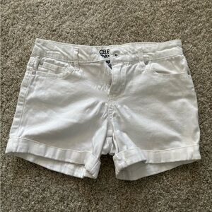 Celebrity Pink Girls white jean shorts size 14